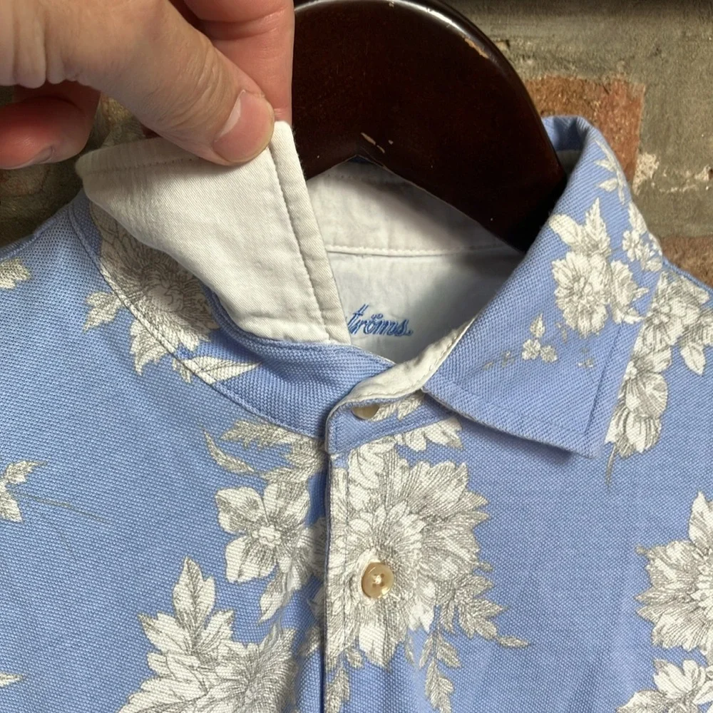 Stenstroms blue floral polo shirt - Picture 5 of 17